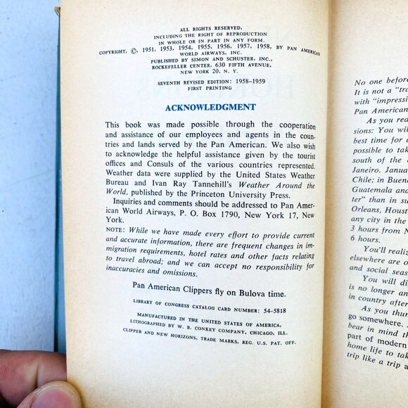NEW HORIZONS WORLD GUIDE (1958) by Pan American World Airways Hardback Book - Picture 6 of 10